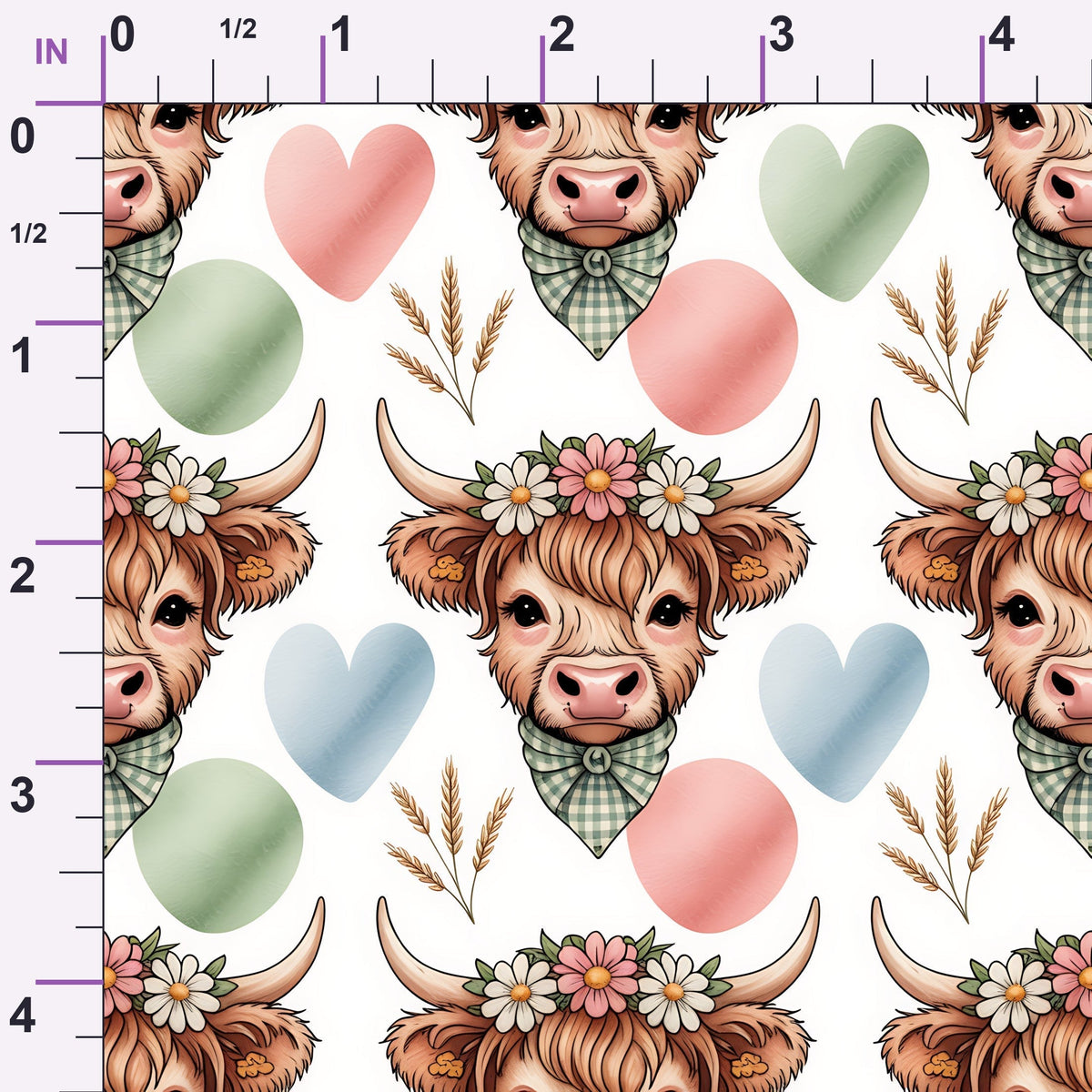 Gingham Grazers Pattern 1 Minky Fabric