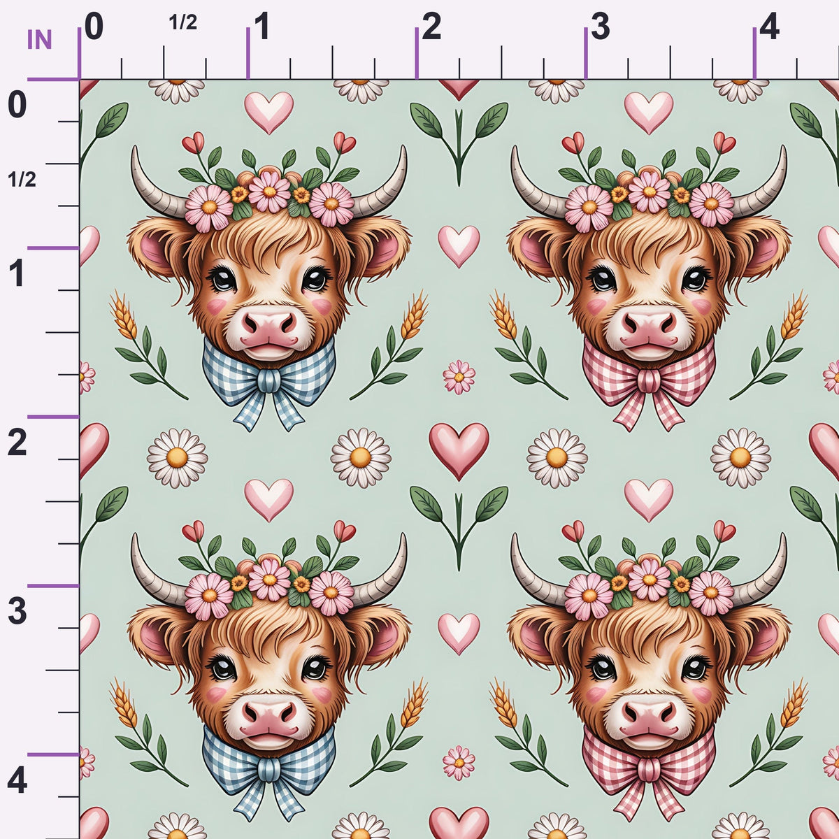 Gingham Grazers Pattern 2 Minky Fabric