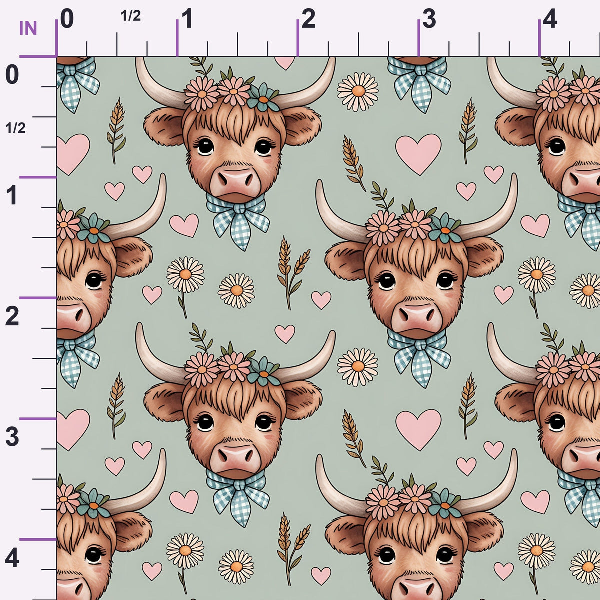 Gingham Grazers Pattern 6 Minky Fabric