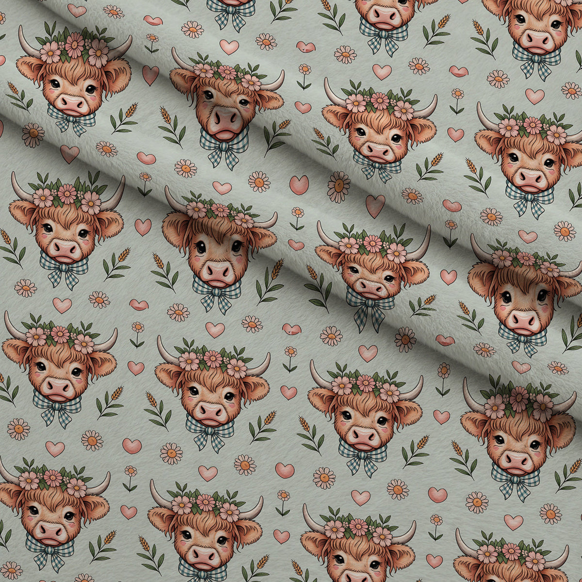 Gingham Grazers Pattern 9 Minky Fabric