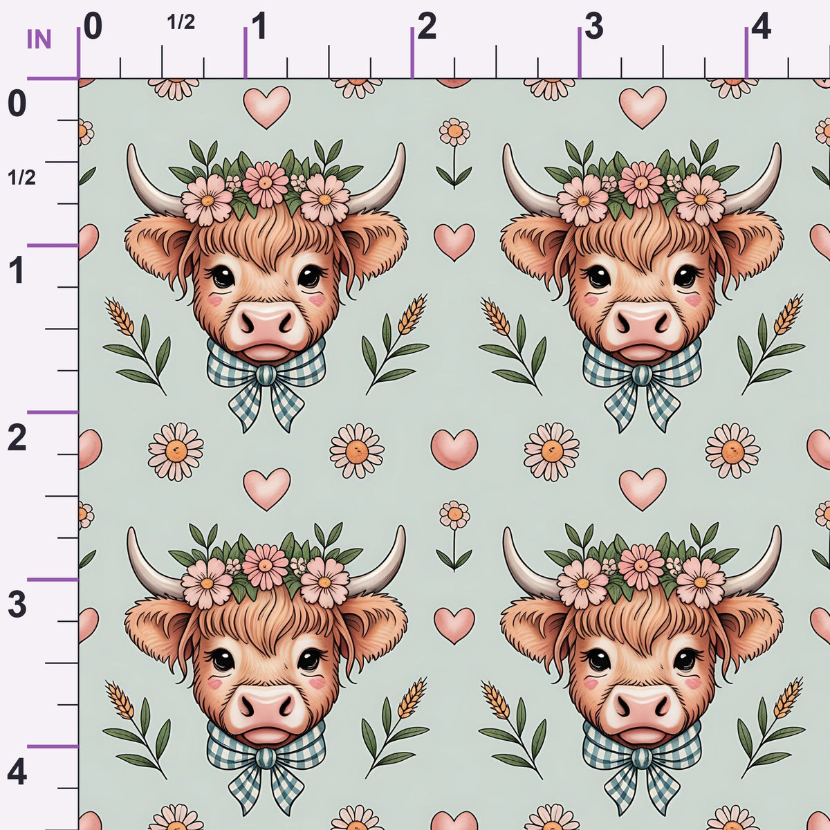 Gingham Grazers Pattern 9 Minky Fabric