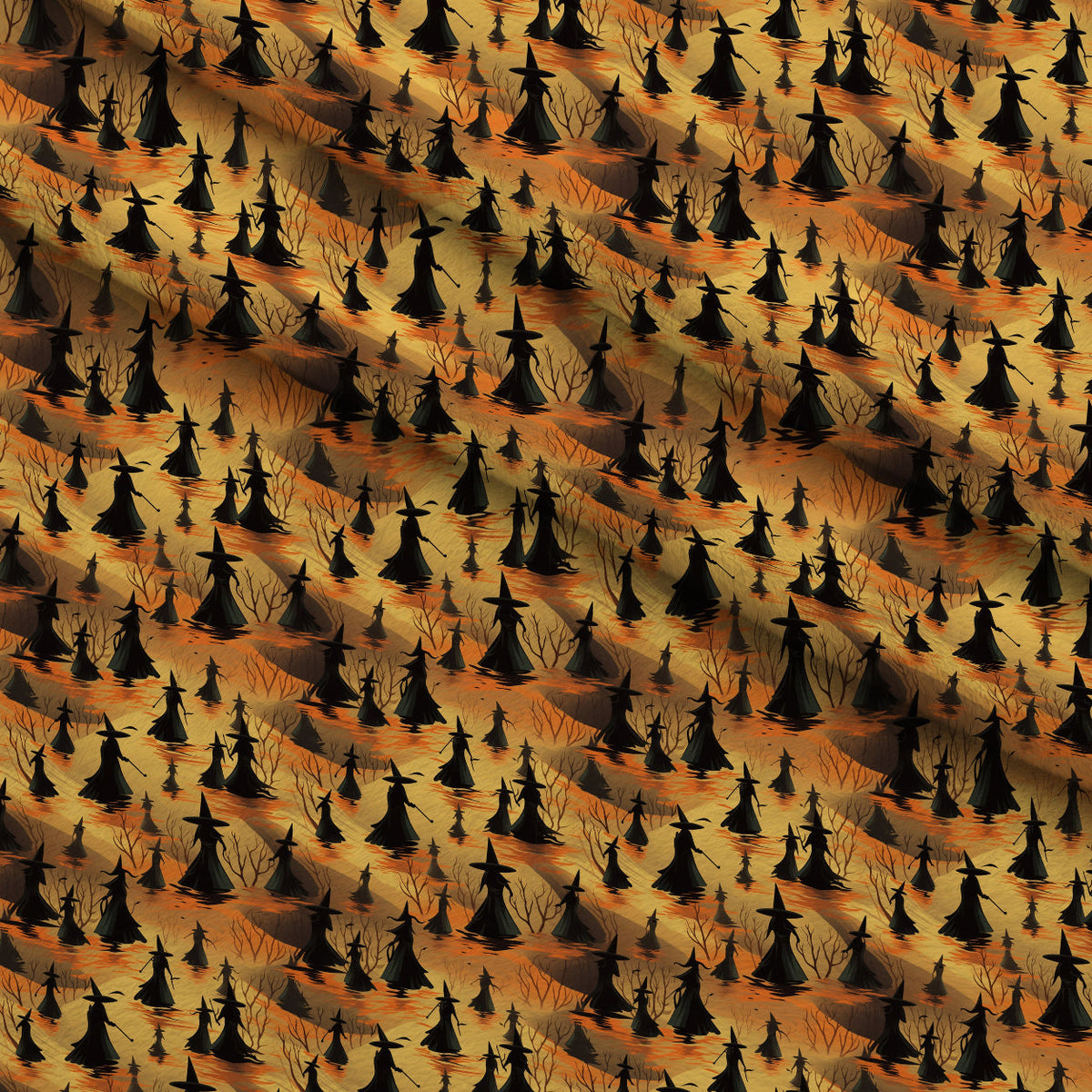 Glowing Ghosts Pattern 1 Minky Fabric