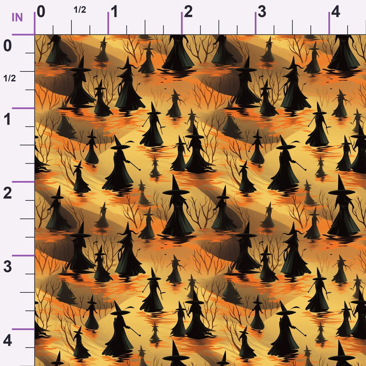 Glowing Ghosts Pattern 1 Minky Fabric