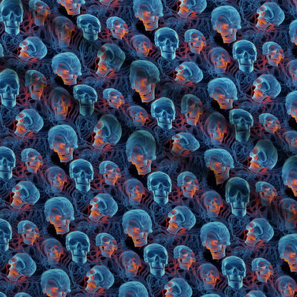 Glowing Ghosts Pattern 3 Minky Fabric