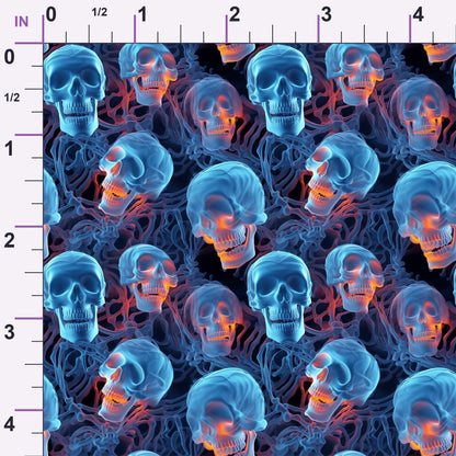 Glowing Ghosts Pattern 3 Minky Fabric
