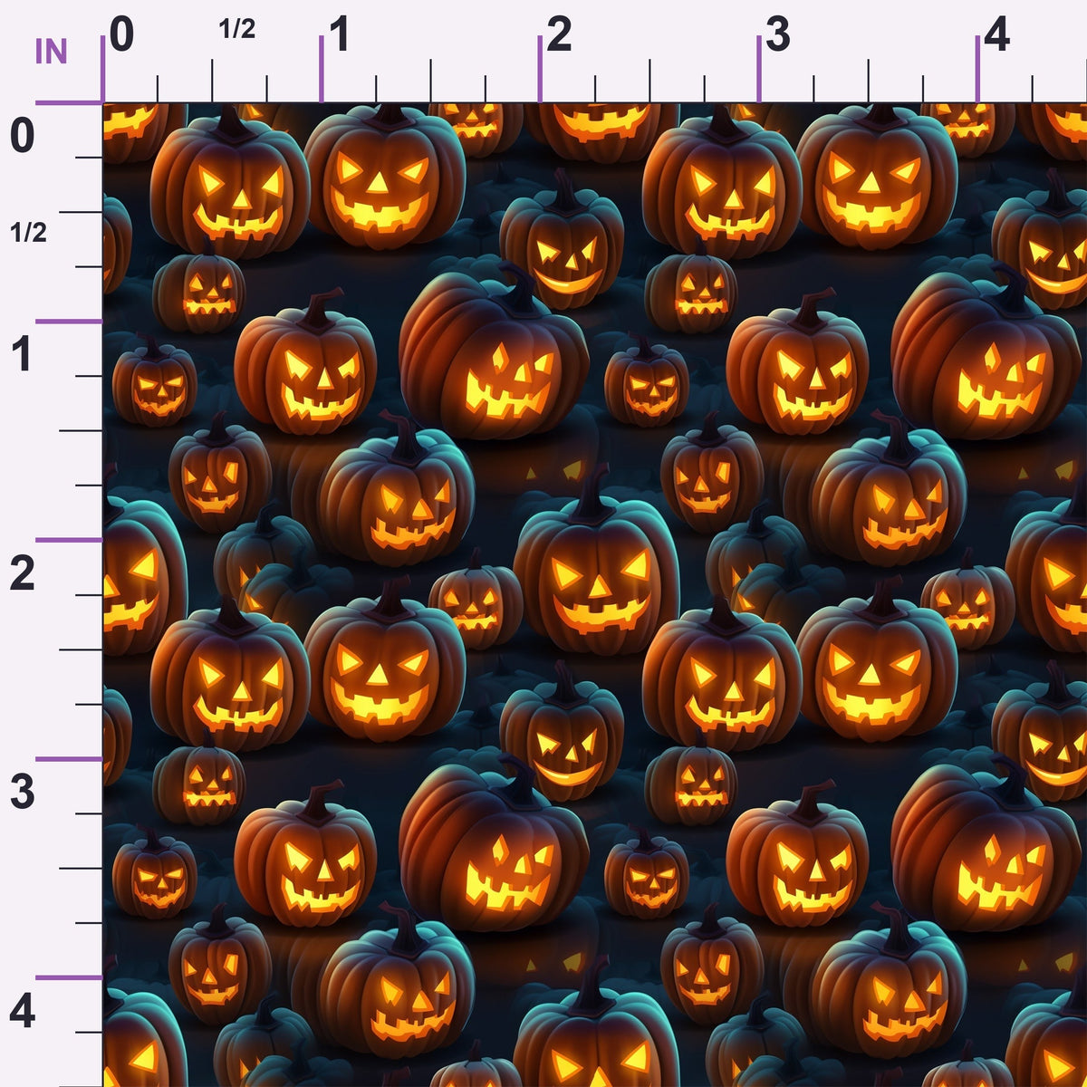 Glowing Ghosts Pattern 7 Minky Fabric