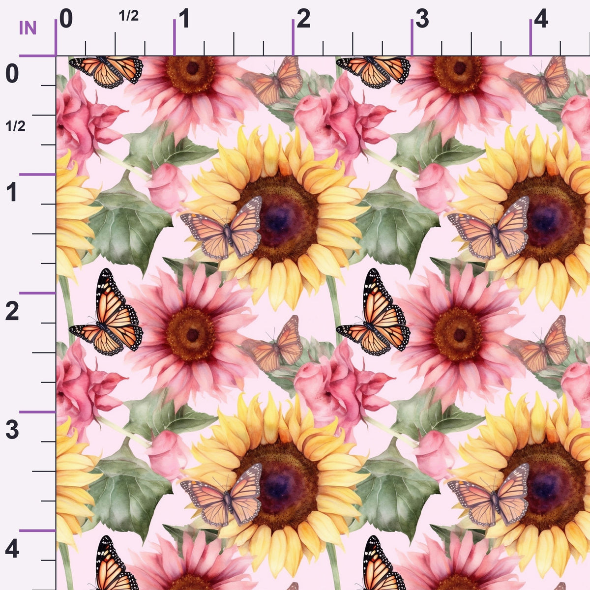 Golden Flutter Fields Pattern 19 Minky Fabric