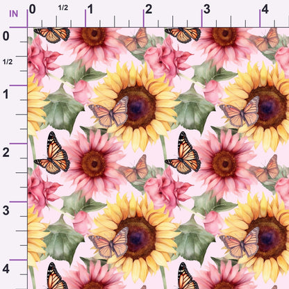 Golden Flutter Fields Pattern 19 Minky Fabric