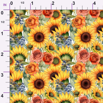 Golden Flutter Fields Pattern 22 Minky Fabric
