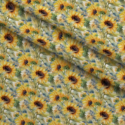 Golden Flutter Fields Pattern 23 Minky Fabric