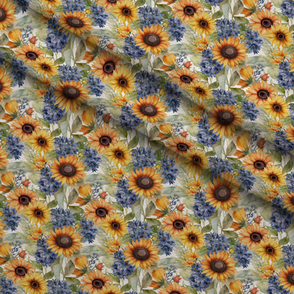 Golden Flutter Fields Pattern 24 Minky Fabric