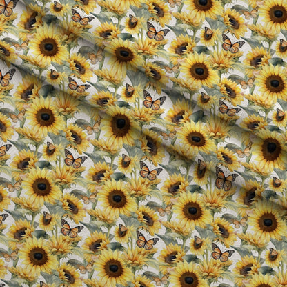Golden Flutter Fields Pattern 26 Minky Fabric