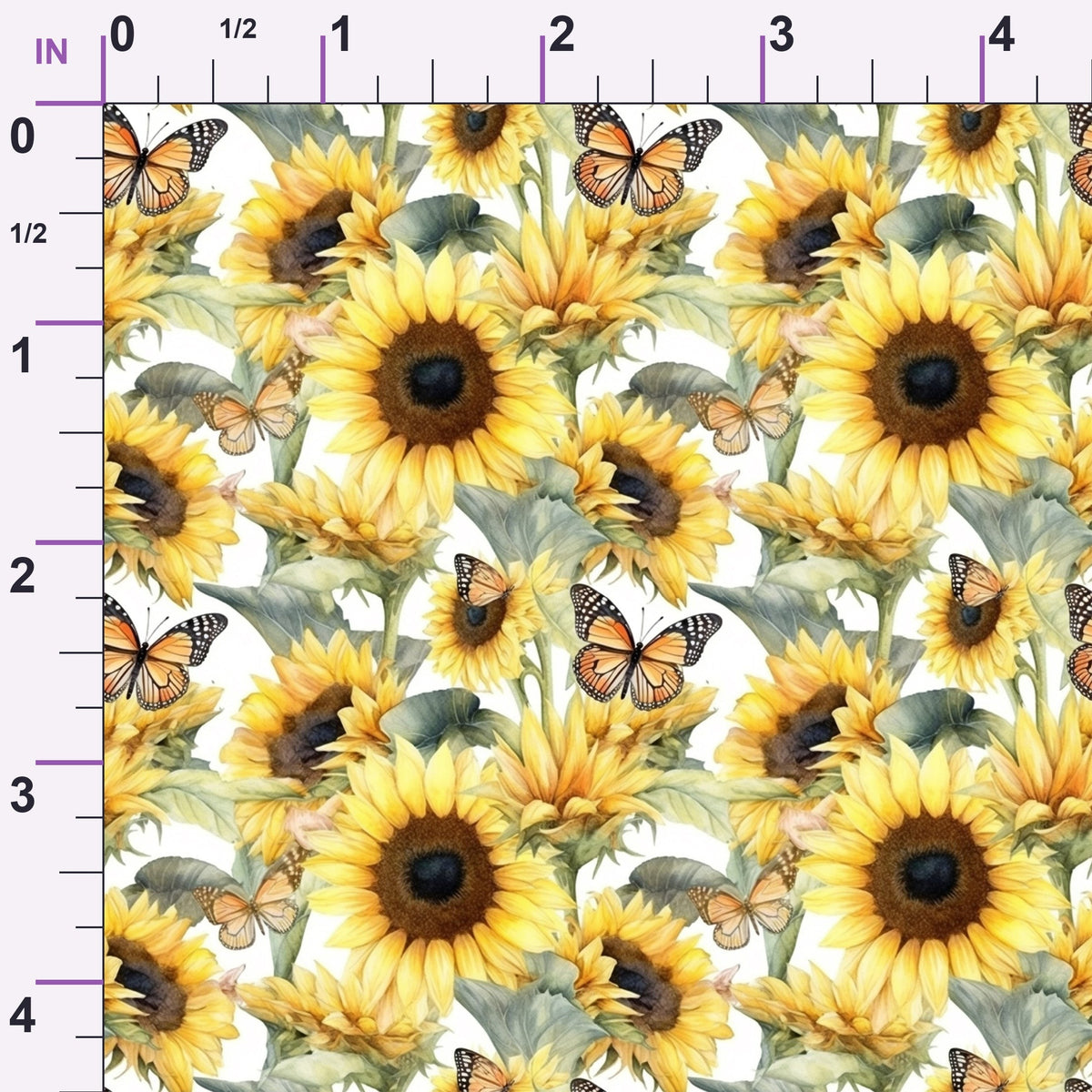 Golden Flutter Fields Pattern 26 Minky Fabric