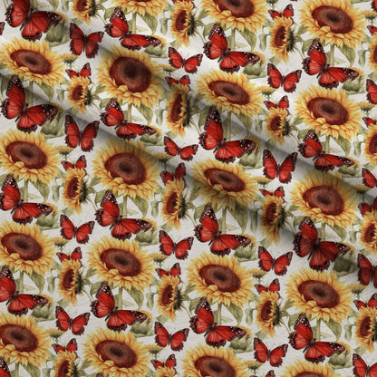 Golden Flutter Fields Pattern 27 Minky Fabric