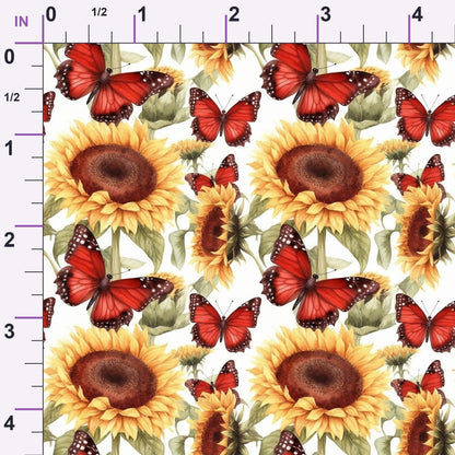 Golden Flutter Fields Pattern 27 Minky Fabric
