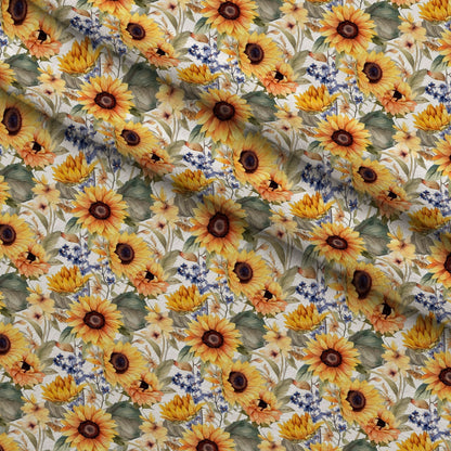 Golden Flutter Fields Pattern 28 Minky Fabric