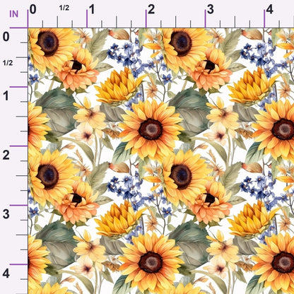 Golden Flutter Fields Pattern 28 Minky Fabric