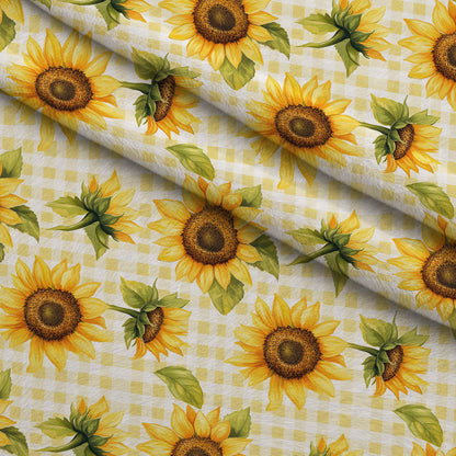 Golden Gingham Pattern 1 Minky Fabric