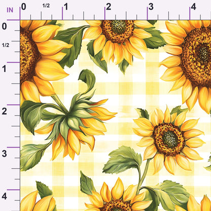 Golden Gingham Pattern 10 Minky Fabric