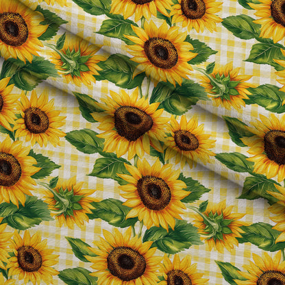 Golden Gingham Pattern 11 Minky Fabric