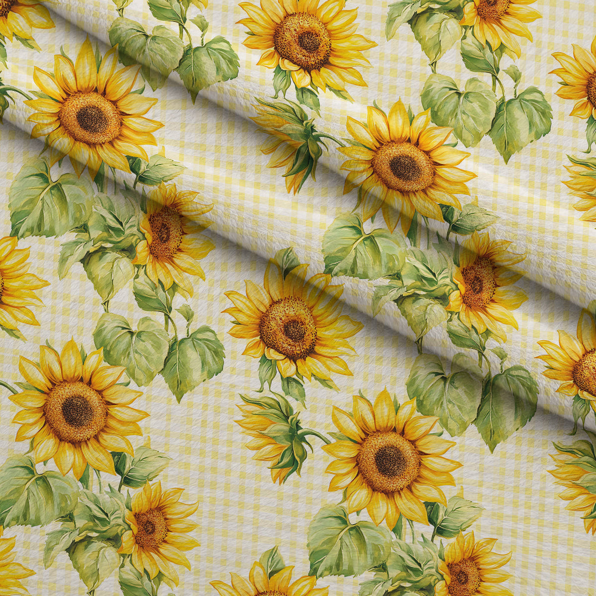 Golden Gingham Pattern 12 Minky Fabric