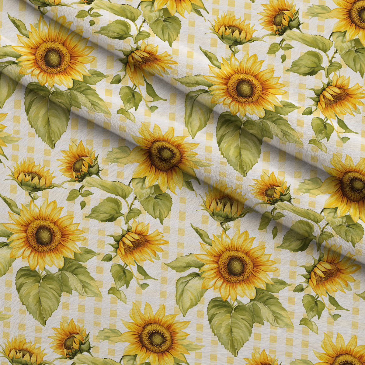 Golden Gingham Pattern 13 Minky Fabric