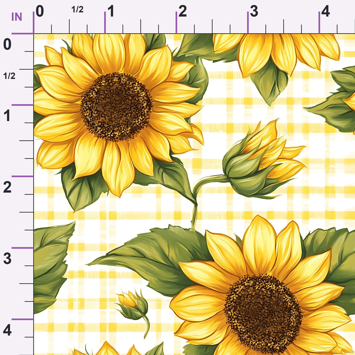 Golden Gingham Pattern 14 Minky Fabric