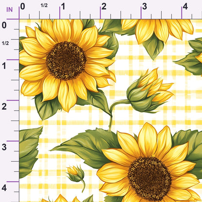 Golden Gingham Pattern 14 Minky Fabric