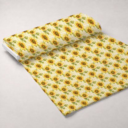 Golden Gingham Pattern 15 Minky Fabric