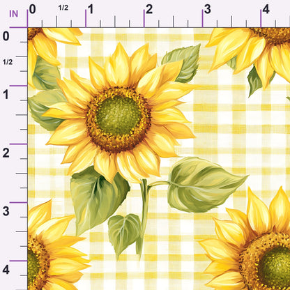 Golden Gingham Pattern 15 Minky Fabric