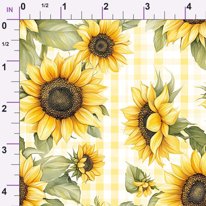 Golden Gingham Pattern 16 Minky Fabric