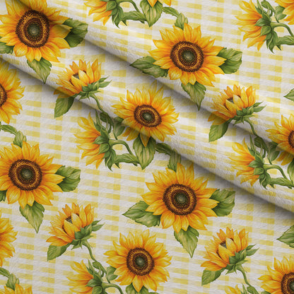 Golden Gingham Pattern 17 Minky Fabric