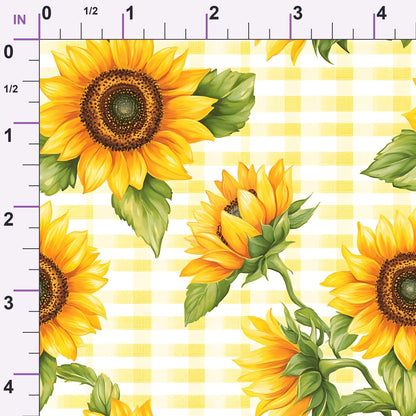 Golden Gingham Pattern 17 Minky Fabric