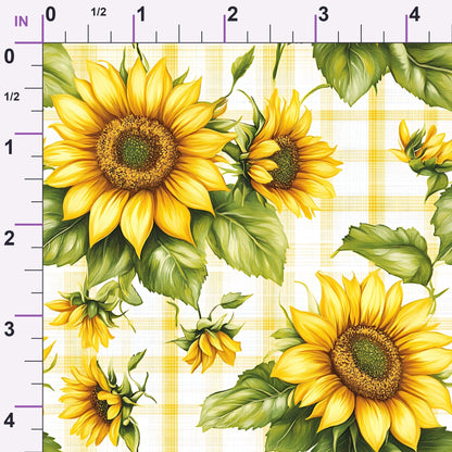 Golden Gingham Pattern 18 Minky Fabric