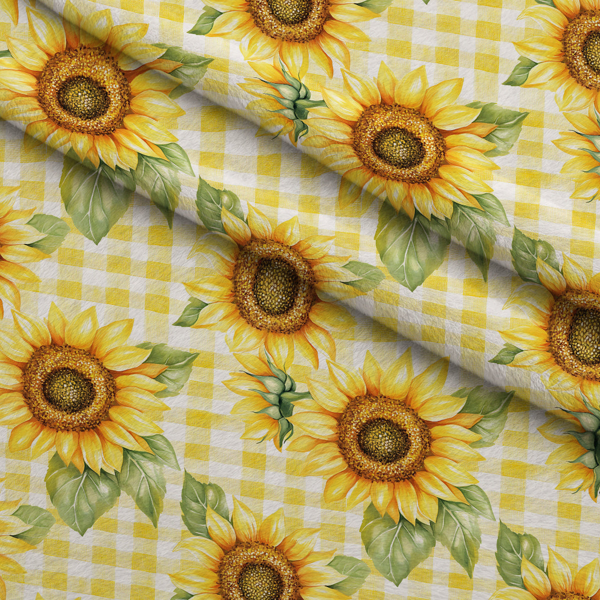 Golden Gingham Pattern 19 Minky Fabric
