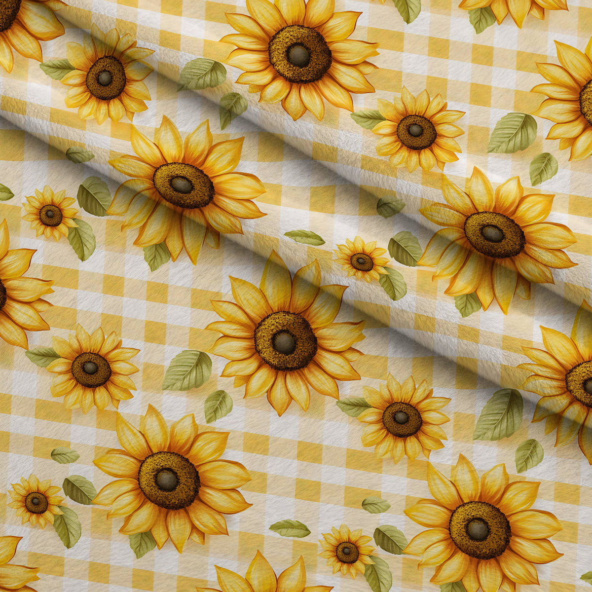 Golden Gingham Pattern 2 Minky Fabric