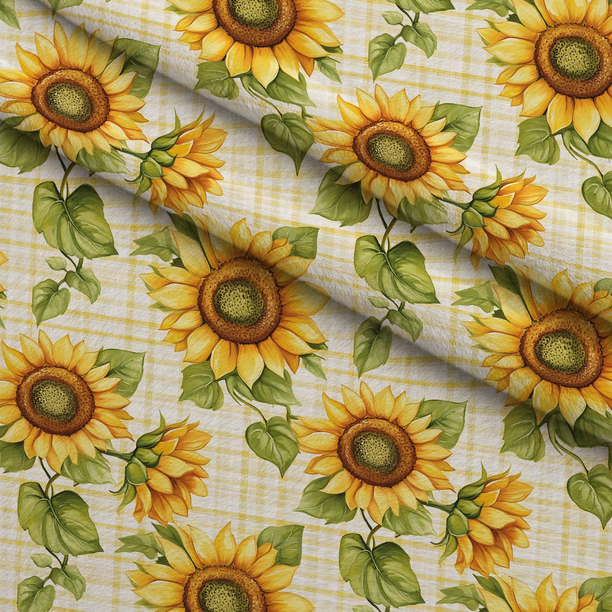 Golden Gingham Pattern 20 Minky Fabric