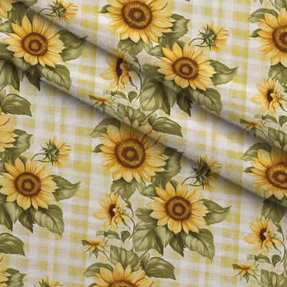 Golden Gingham Pattern 3 Minky Fabric