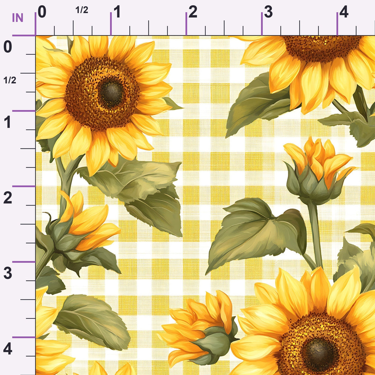 Golden Gingham Pattern 4 Minky Fabric