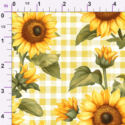 Golden Gingham Pattern 4 Minky Fabric