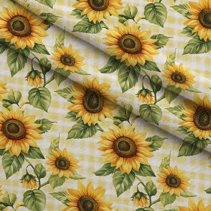 Golden Gingham Pattern 5 Minky Fabric
