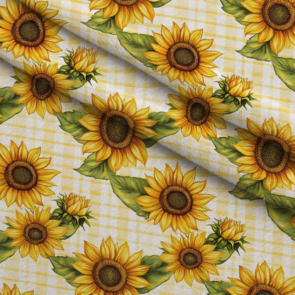 Golden Gingham Pattern 6 Minky Fabric