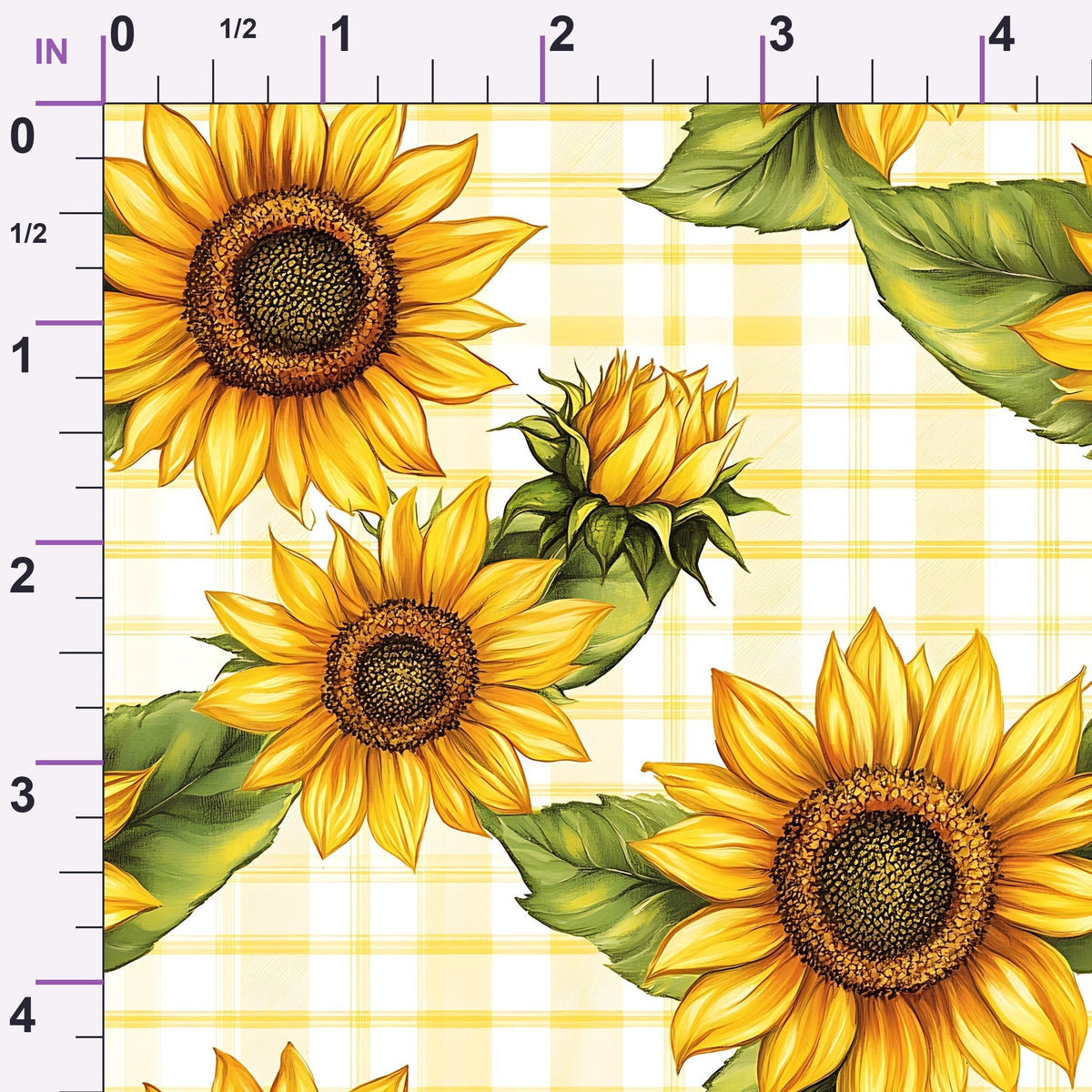 Golden Gingham Pattern 6 Minky Fabric