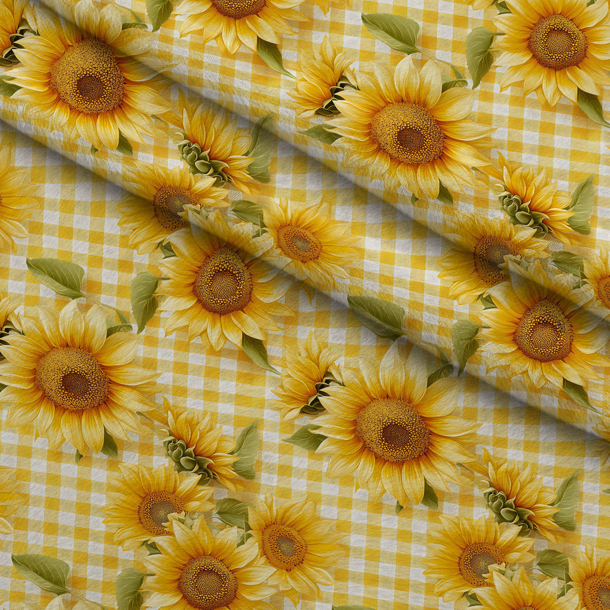Golden Gingham Pattern 7 Minky Fabric
