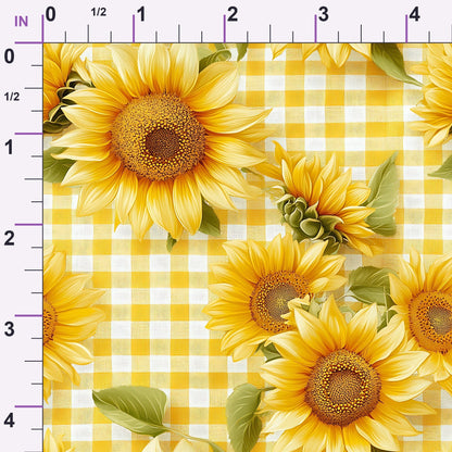 Golden Gingham Pattern 7 Minky Fabric