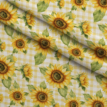 Golden Gingham Pattern 8 Minky Fabric