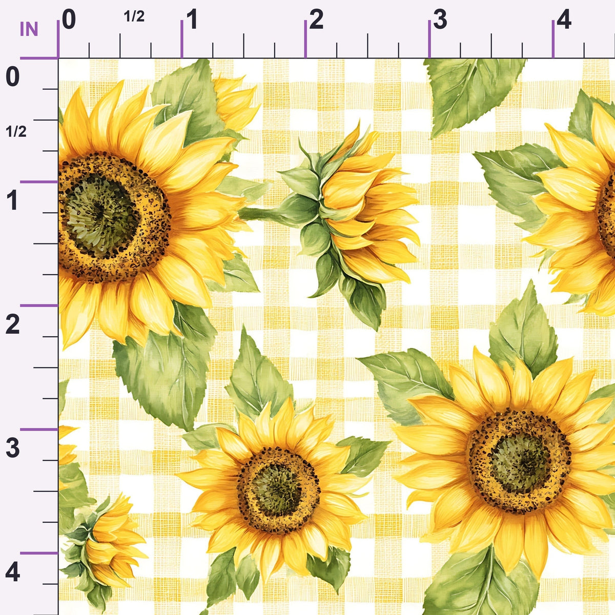 Golden Gingham Pattern 8 Minky Fabric