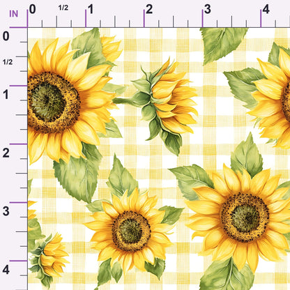 Golden Gingham Pattern 8 Minky Fabric