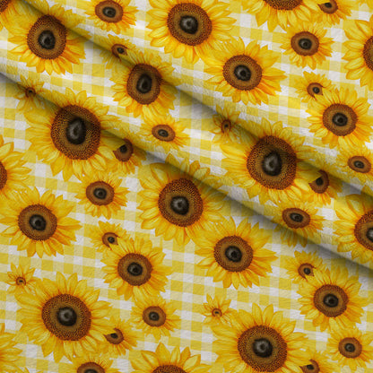 Golden Gingham Pattern 9 Minky Fabric