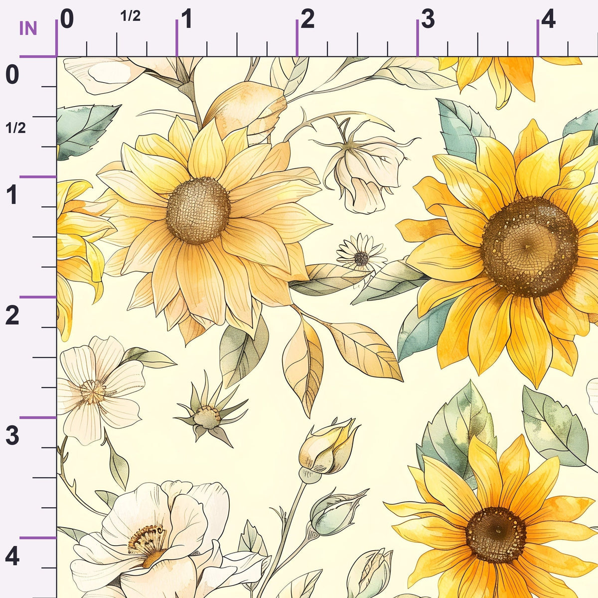 Golden Harvest Blooms Pattern 10 Minky Fabric